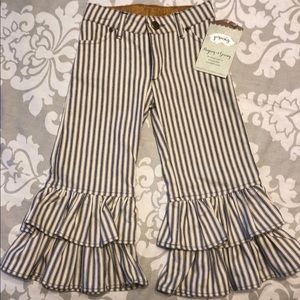 NWT Persnickety Navy Ruffled Pants